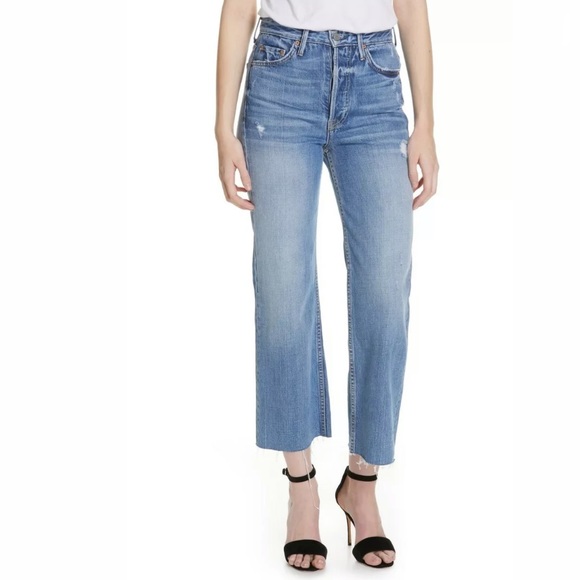 GRLFRND Denim - NWOT GRLFRND High Rise Bobbi Raw Hem Cropped Jeans